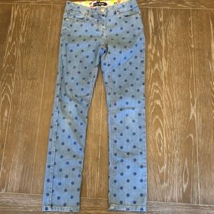Mini Boden Polka Dot Jeans 11Y Adjustable Waist